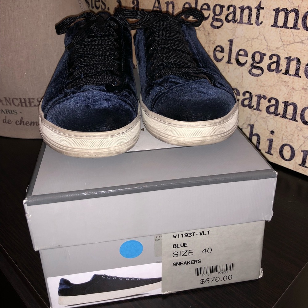 Tom Ford Sneakers (Navy Blue Velvet) - Picture 3 of 3